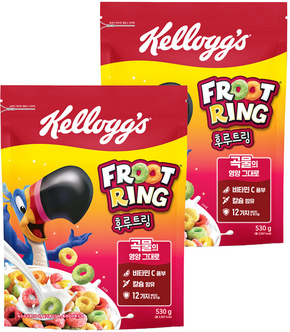 후루트링 시리얼, 530g, 2개