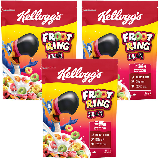 후루트링 시리얼, 530g, 3개