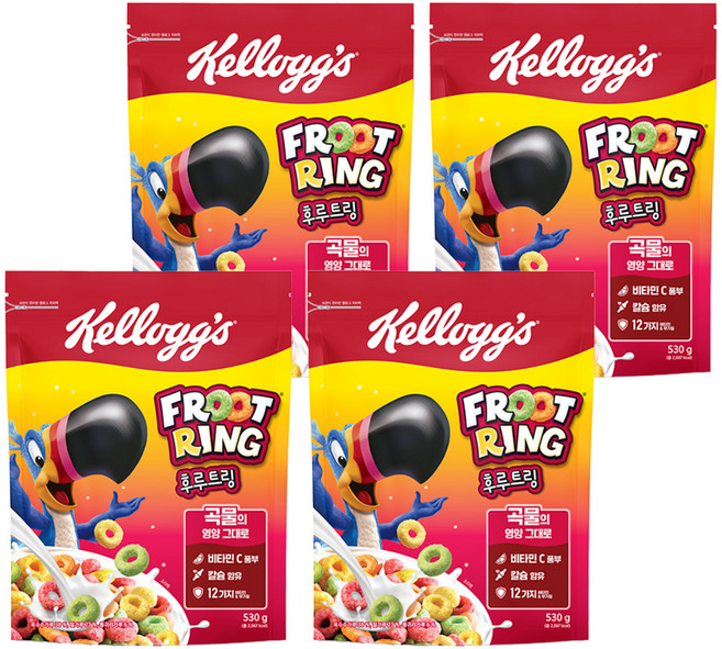 후루트링 시리얼, 530g, 4개