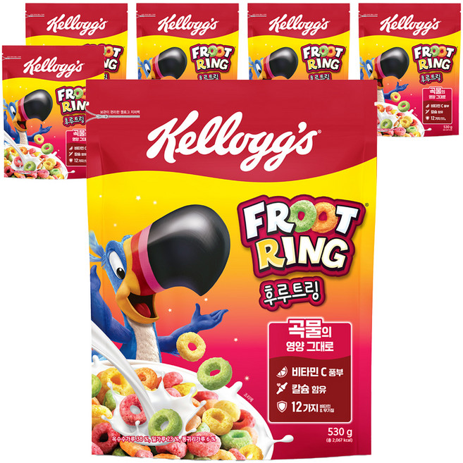 후루트링 시리얼, 530g, 6개