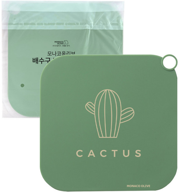 모나코올리브 배수구 냄새차단매트, 2개, 그린