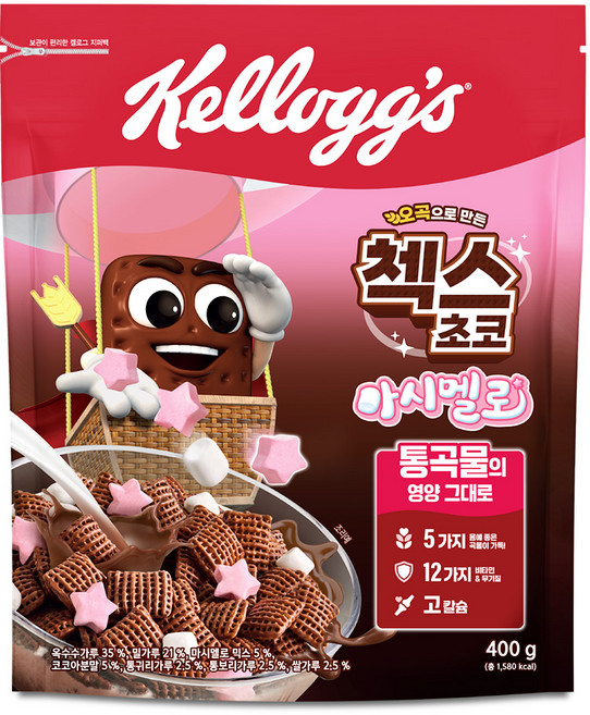 첵스초코 오곡으로 만든 마시멜로 시리얼, 400g, 1개