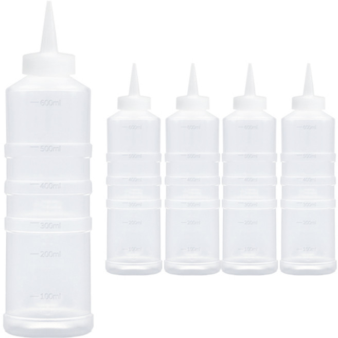 일상속반짝 국내생산 잘라쓰는 소스통 1구 뚜껑 미포함, 600ml, 5개