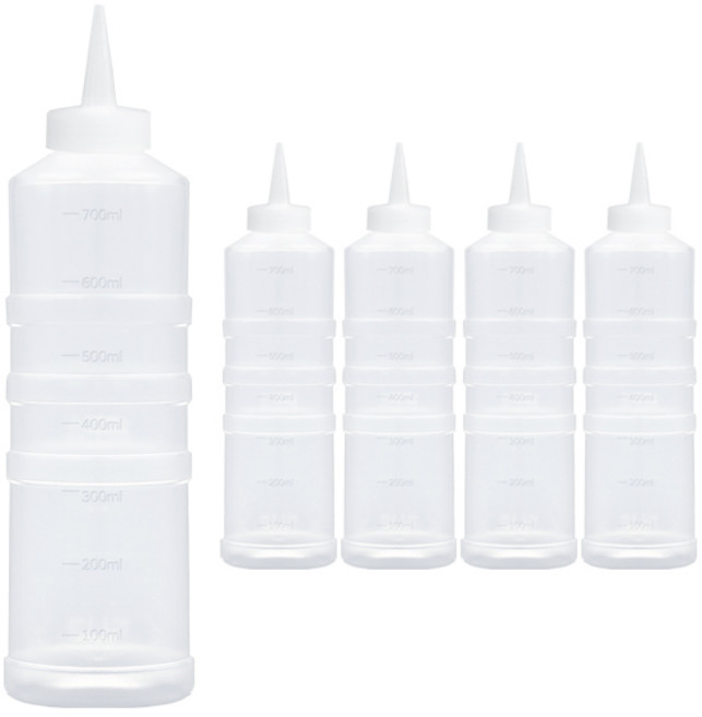 일상속반짝 국내생산 잘라쓰는 소스통 1구 뚜껑 미포함, 700ml, 5개