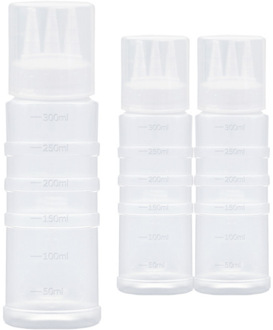 일상속반짝 국내생산 잘라쓰는 소스통 3구 뚜껑 포함, 300ml, 3개