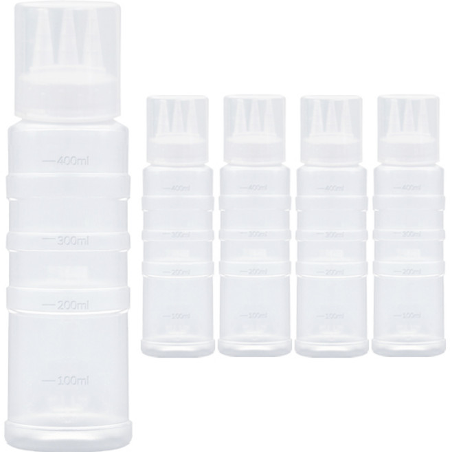 일상속반짝 국내생산 잘라쓰는 소스통 3구 뚜껑 포함, 400ml, 5개