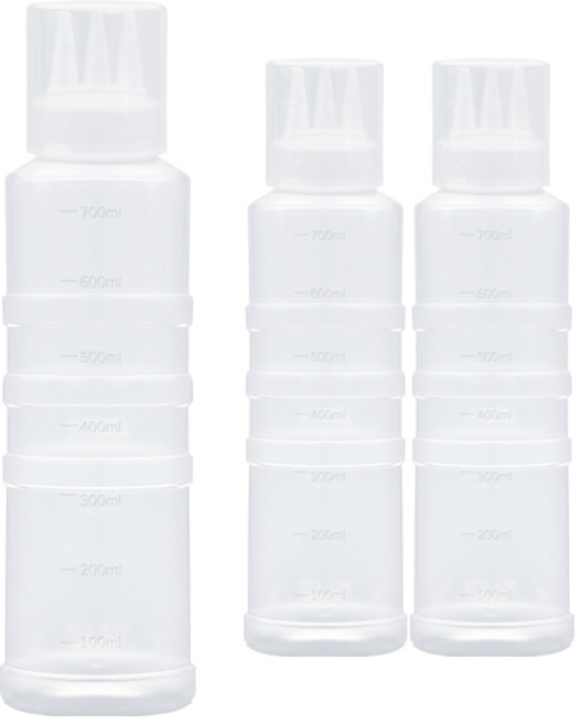 에이엘에스 잘라쓰는 소스통 3구 뚜껑 포함, 700ml, 3개