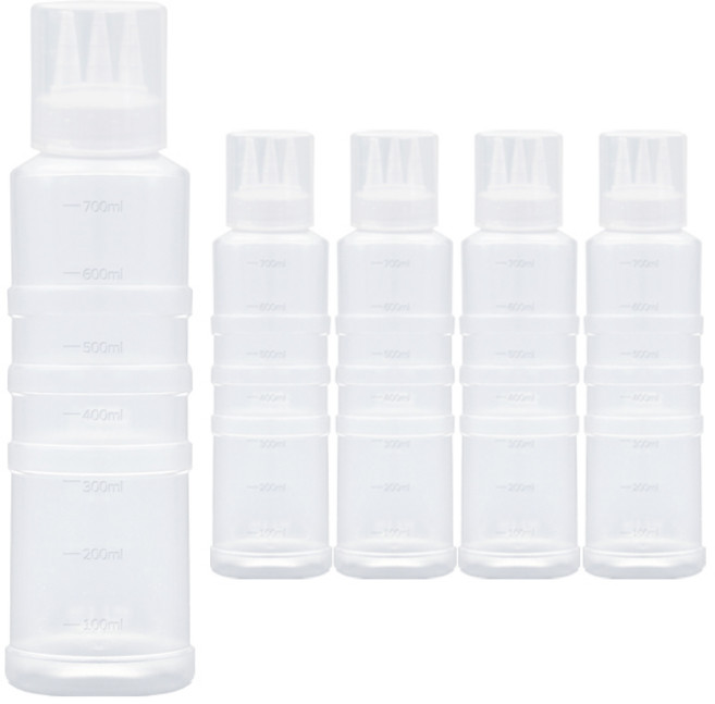 일상속반짝 국내생산 잘라쓰는 소스통 3구 뚜껑 포함, 700ml, 5개