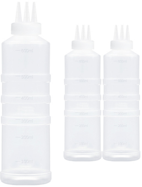 일상속반짝 국내생산 잘라쓰는 소스통 3구 뚜껑 미포함, 600ml, 3개