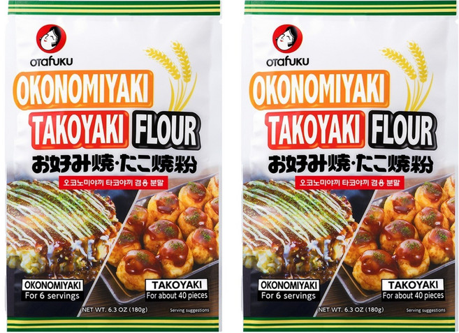 오타후쿠 오코노미야끼 타코야끼 겸용 분말, 180g, 2개