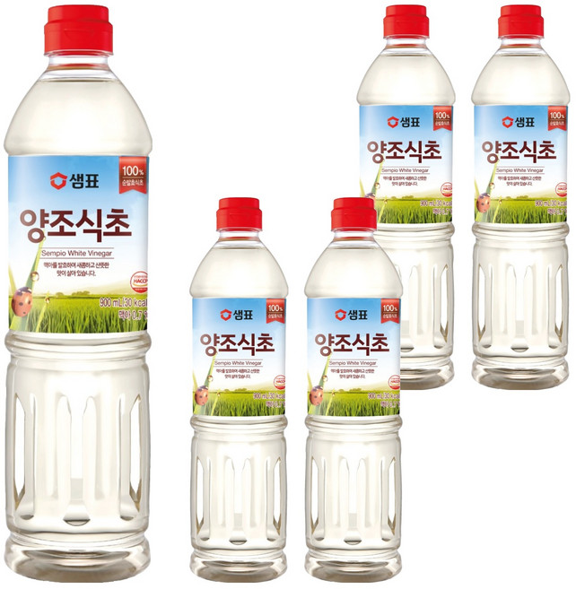 샘표 합성향 없는 양조식초, 900ml, 5개