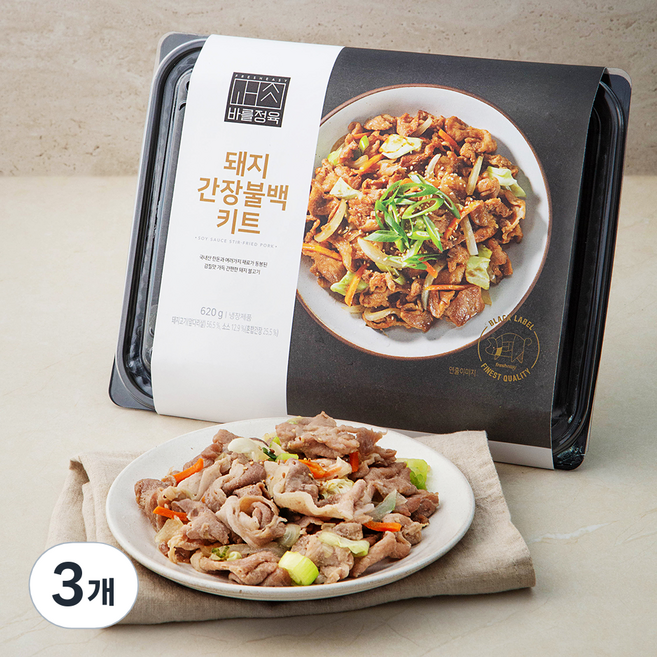 프레시지 바를정육 돼지 간장불백 키트, 620g, 3개