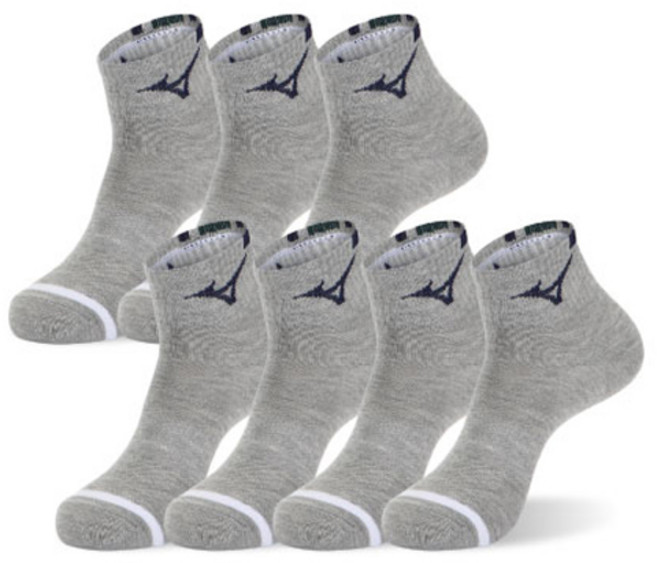 미즈노 여성용 플립 단목 양말 7족 세트, 그레이, 1세트