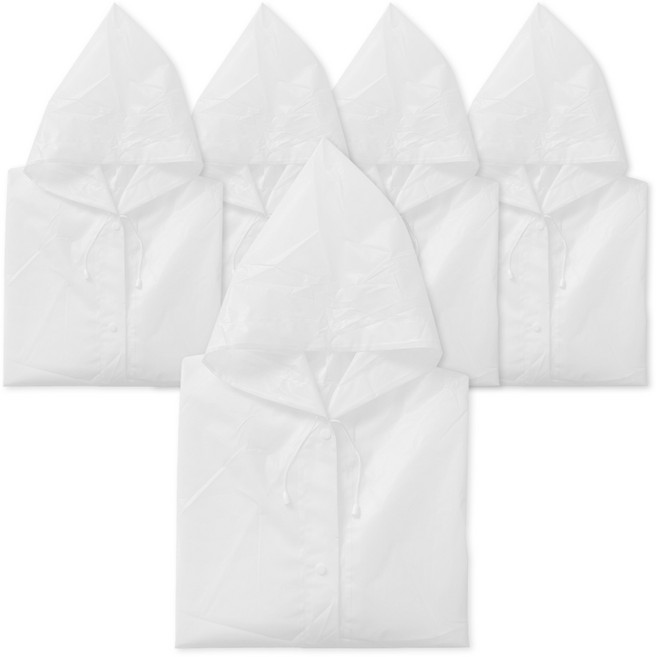 캐럿 고급 EVA 소매 조임 우비 5매입