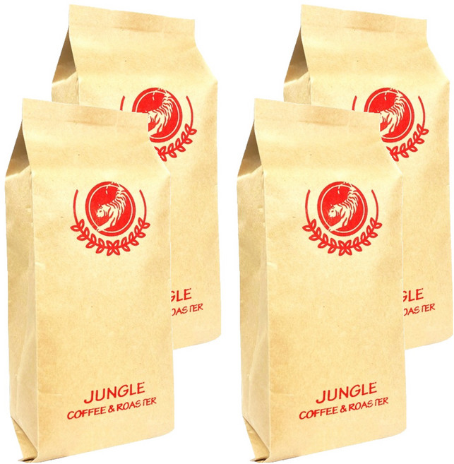 정글커피 에티오피아 예가체프G2 원두 커피, 홀빈(분쇄안함), 200g, 4개