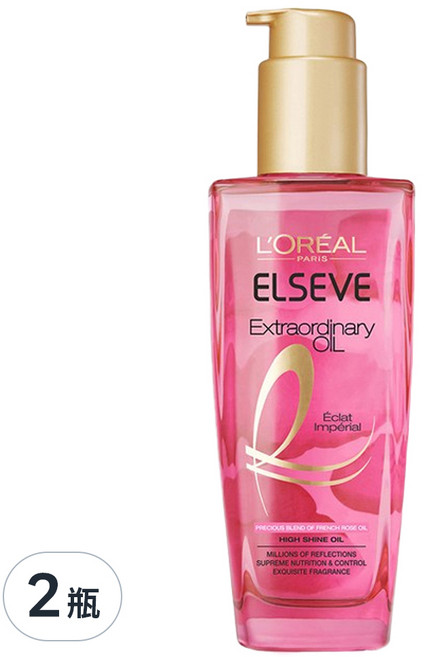 L'OREAL PARiS 巴黎萊雅 金緻護髮精油 玫瑰精華, 100ml, 2瓶