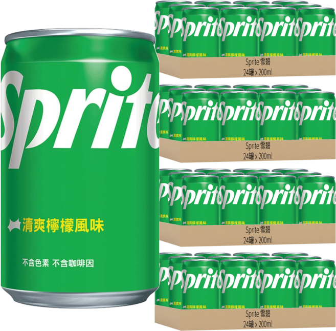 Sprite 雪碧 迷你罐 Original, 200ml, 96罐