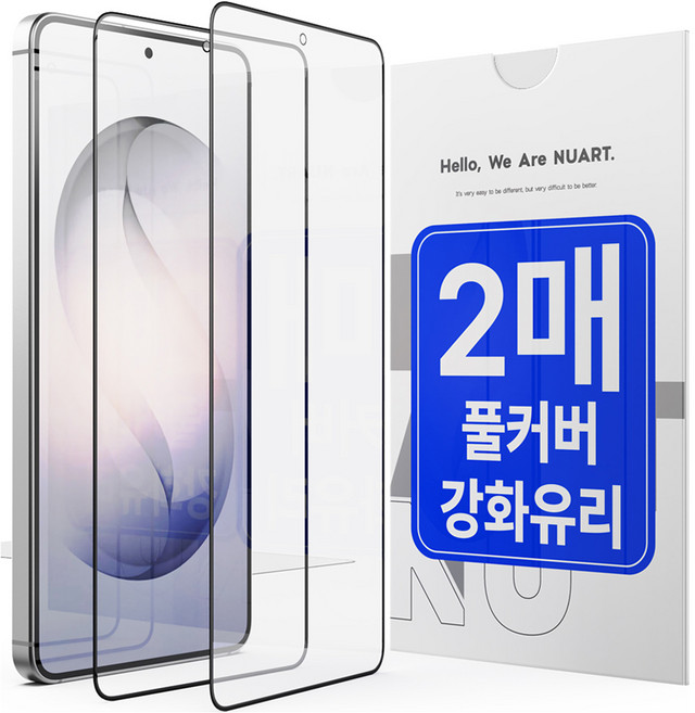 누아트 풀커버 강화유리 휴대폰 액정보호필름 2p 세트, 1세트