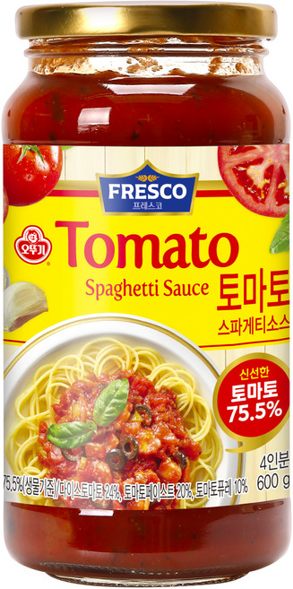 오뚜기프레스코 토마토 스파게티소스, 600g, 1개