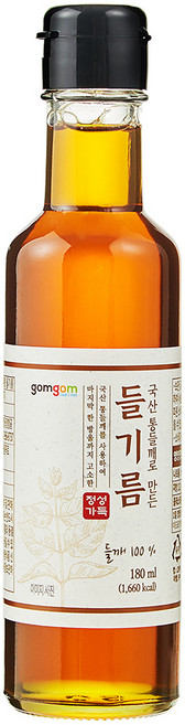 gomgom 韓國產紫蘇籽油, 180ml, 1瓶