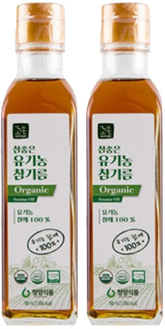 꼬손 참좋은 유기농 참기름, 180ml, 2개