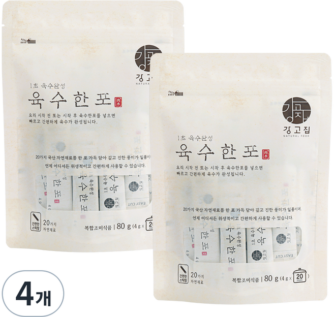 강고집 육수한포, 4개, 80g