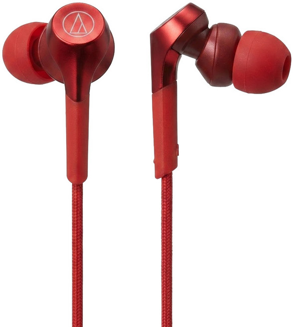 audio-technica 鐵三角 Wired 入耳式 耳機 內建麥克風 3.5mm 紅色 ATH-CKS550XiS