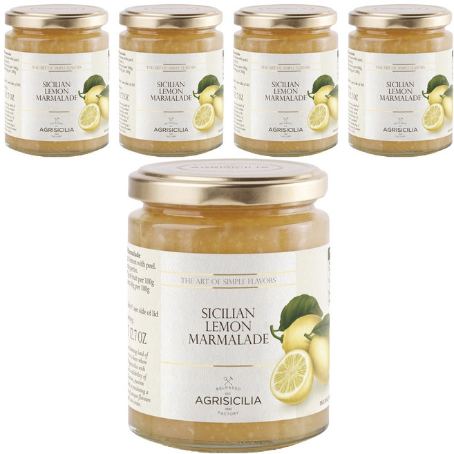 에그리시칠리아 레몬 마멀레이드 과일잼, 360g, 5개