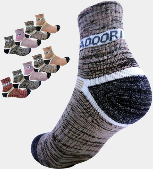 다두리 여성용 이중 쿠션 중목 작업용 등산 양말 10켤레, 랜덤 발송, 1세트