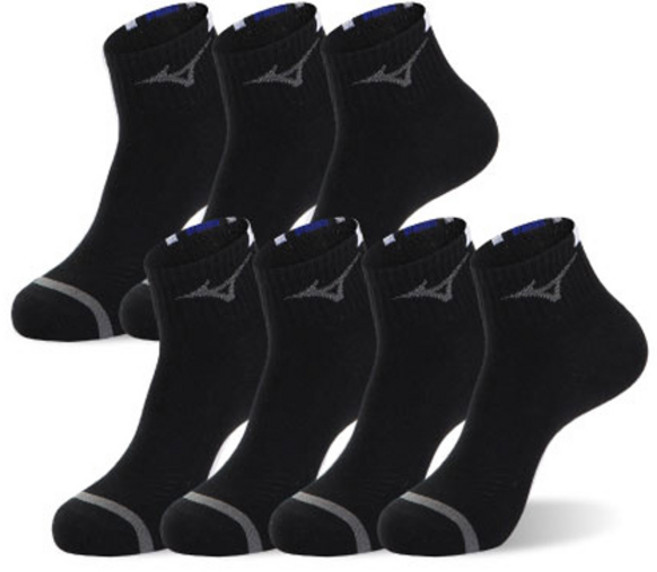 미즈노 남성용 플립 단목 양말 7족 세트, 블랙, 1세트