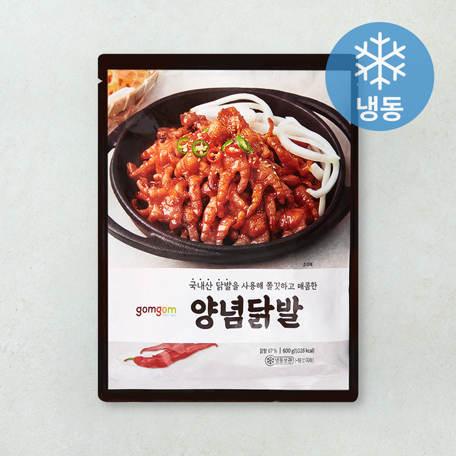 곰곰 양념 닭발 (냉동), 600g, 1개