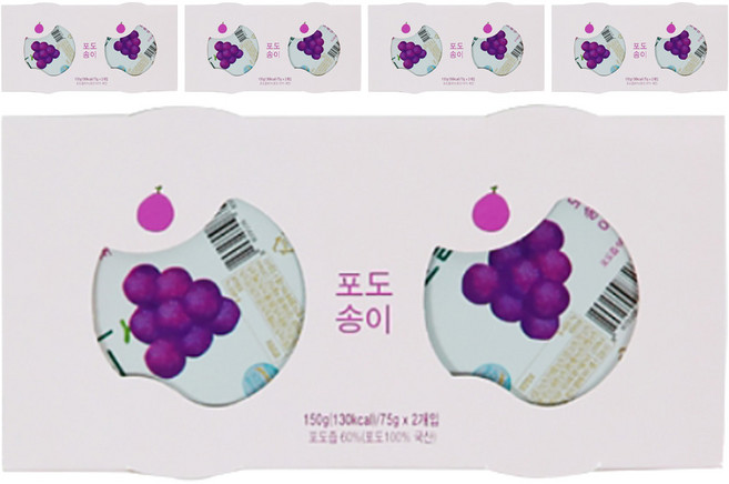 에코맘의산골이유식 유아용 산골푸딩 2p, 포도송이, 150g, 5세트