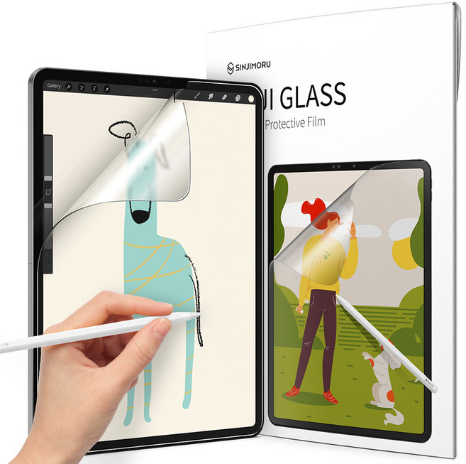 신지모루 태블릿 저반사 지문방지 소프트 필기감 액정보호필름, 1개