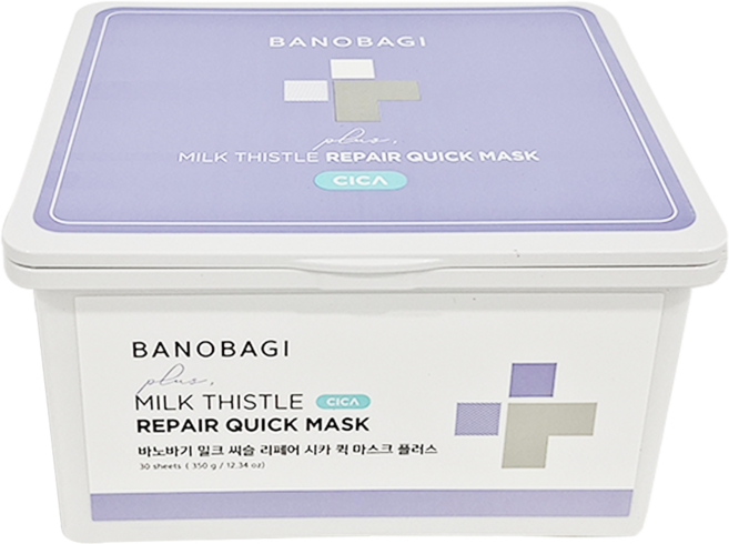 BANOBAGI 佰諾佰琪 台灣公司貨 積雪草舒緩修復早安面膜 350g, 30片, 1盒