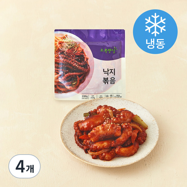 초록햇살 수라예찬 낙지볶음 (냉동), 4개, 200g