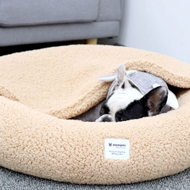 레드퍼피 코쇼 이블린 반려동물 원방석, 브라운, 1개