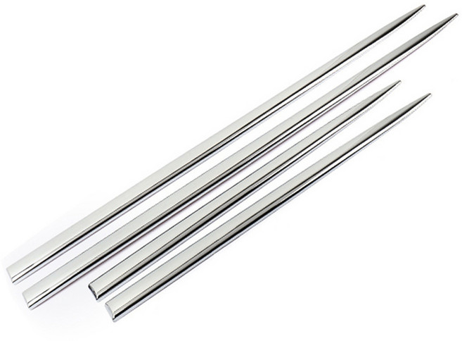 옵시디언 차량용 부착식 도어가드 4p 세트, 크롬, 1세트