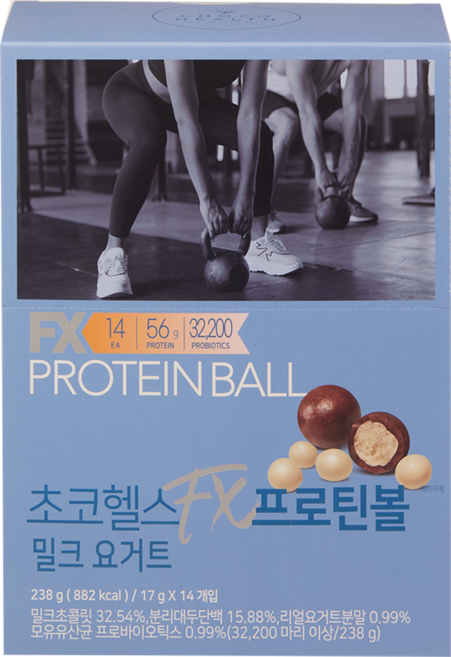 초코헬스 에프엑스 프로틴볼 밀크 요거트, 238g, 1개