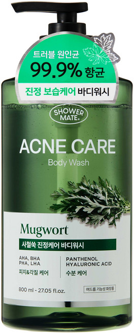 샤워메이트 사철쑥 아크네 케어 바디워시, 800ml, 1개