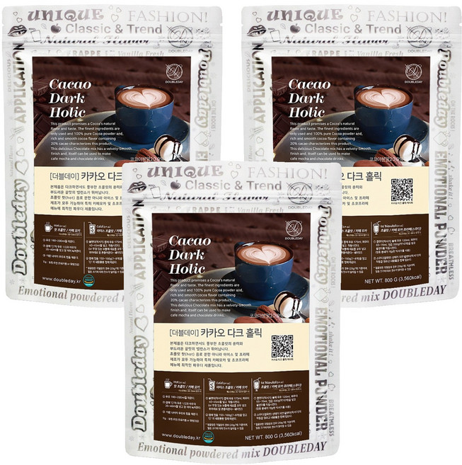 더블데이 카카오 다크홀릭 파우더, 800g, 1개입, 3개