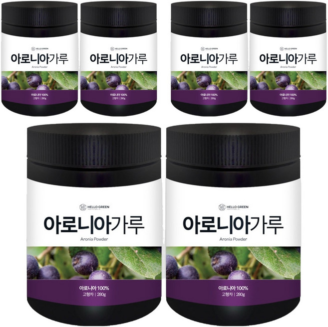 헬로우그린 아로니아 분말, 280g, 6개