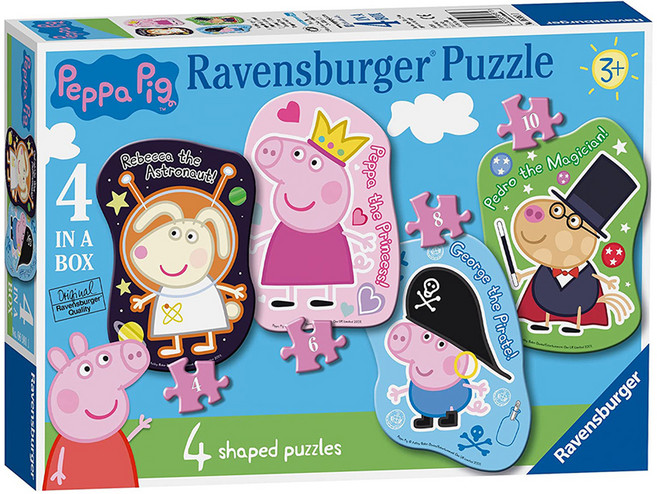 Ravensburger 維寶 佩佩豬造型四入組拼圖, 28片, 1盒