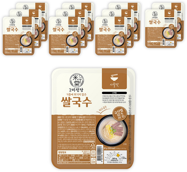 미정당 우리쌀국수 사골맛, 92g, 12개