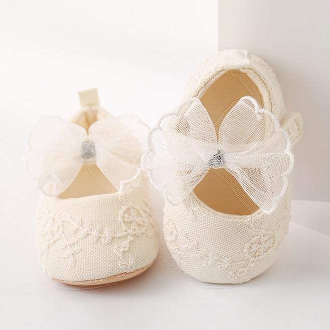 스타도어 유아용 리본 포인트 보행기 슈즈