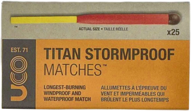 UCO Titan Stormproof Matchs 防風防水火柴補充包 MT-TSM1 大 25支, 1包