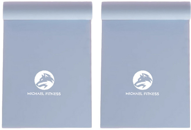 MICHAEL FITNESS 麥克健身 乳膠瑜珈拉力帶 15磅, 藍色, 2條