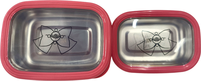 Hiromimi 美少女戰士Crystal保鮮盒組 不鏽鋼保鮮盒 3件組含束口袋提袋, 水手月亮, 1組