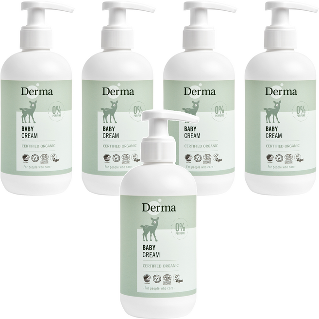 Derma 寶寶有機滋潤護膚霜, 250ml, 5瓶