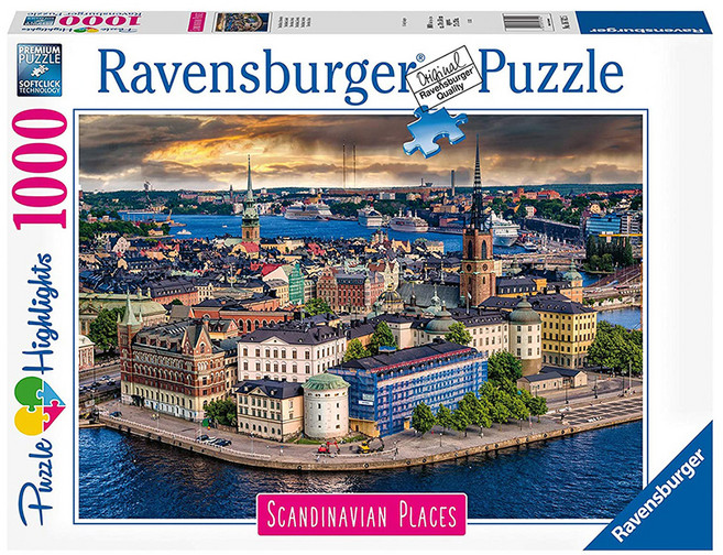 Ravensburger 維寶 斯德哥爾摩拼圖 RV16742, 斯德哥爾摩 多色, 1000片, 1盒