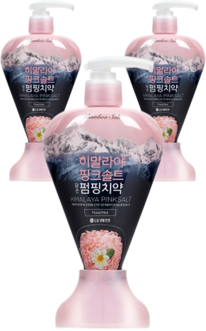 히말라야핑크솔트 펌핑치약 플로럴, 285g, 3개